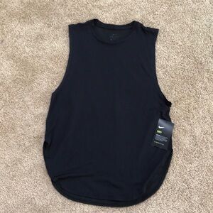 NWT! NIKE Dri Fit Black Size XS mesh athletic top